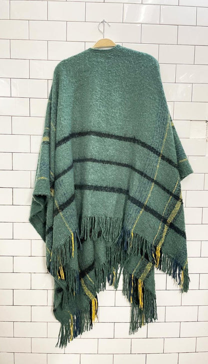 free people knit blanket poncho scarf wrap - good market thrift store