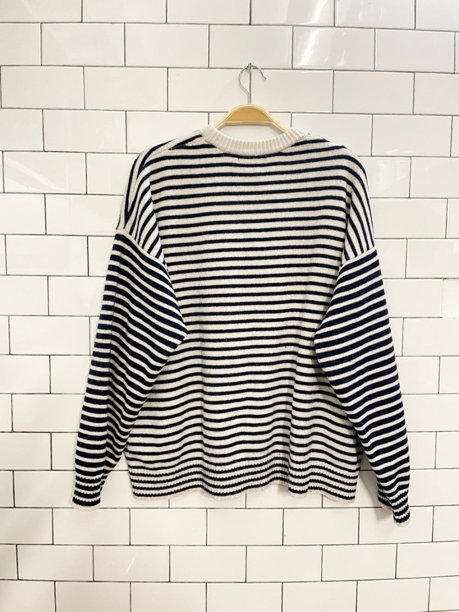 br merino wool - cashmere striped sweater - good market thrift store