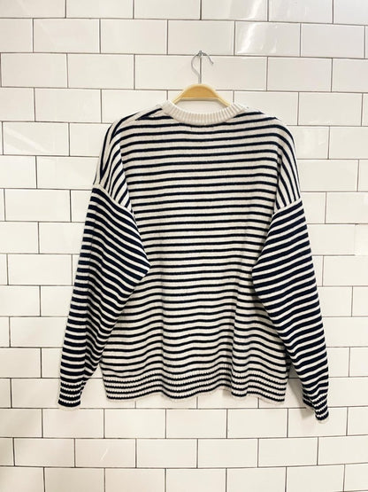 br merino wool - cashmere striped sweater - good market thrift store