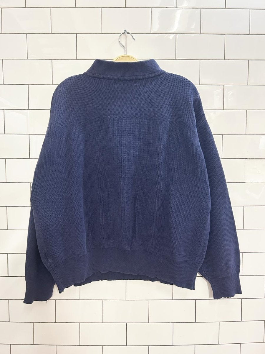 vintage 90s eddie bauer 1/4 button cottage knit sweater - good market thrift store