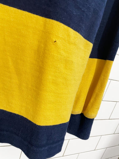 barbarian striped hooded rugby polo - good market thrift store