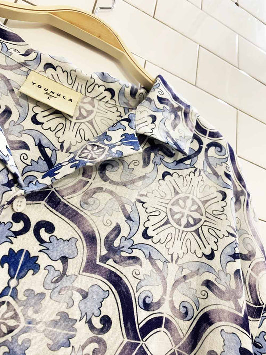 young la linen-blend resort shirt