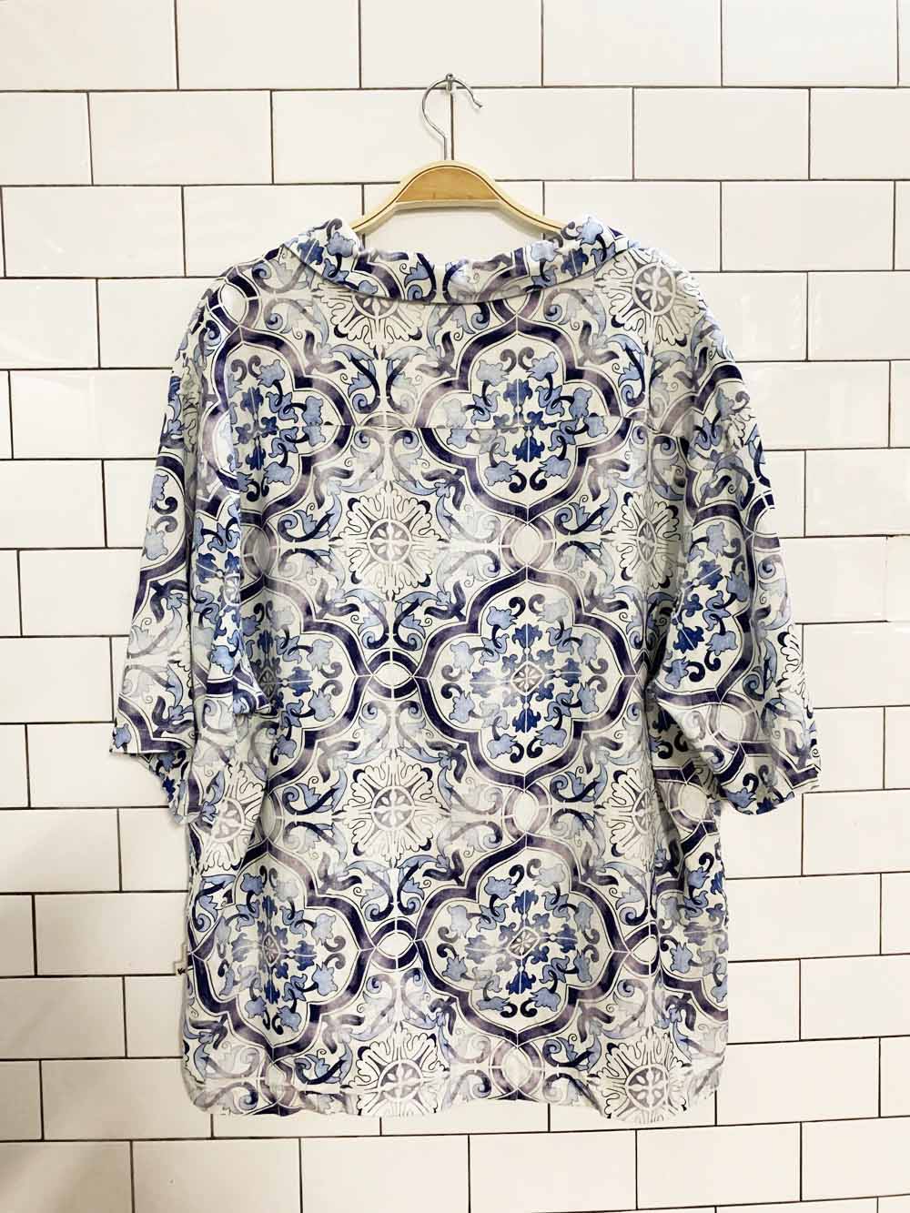 young la linen-blend resort shirt