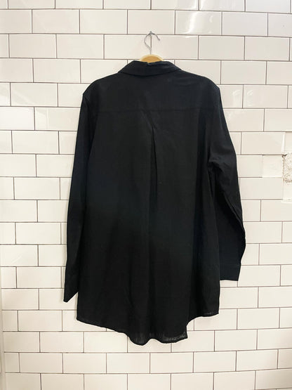 cleo linen - blend long sleeve shirt dress - good market thrift store