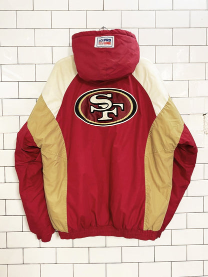 vintage 90s reebok pro line san francisco 49ers jacket | nfl - good market thrift store
