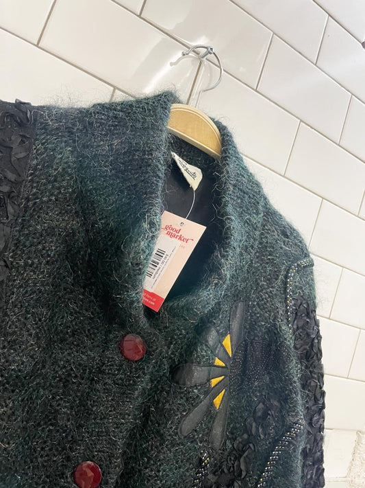 vintage signe incognito mohair blend sweater coat - good market thrift store