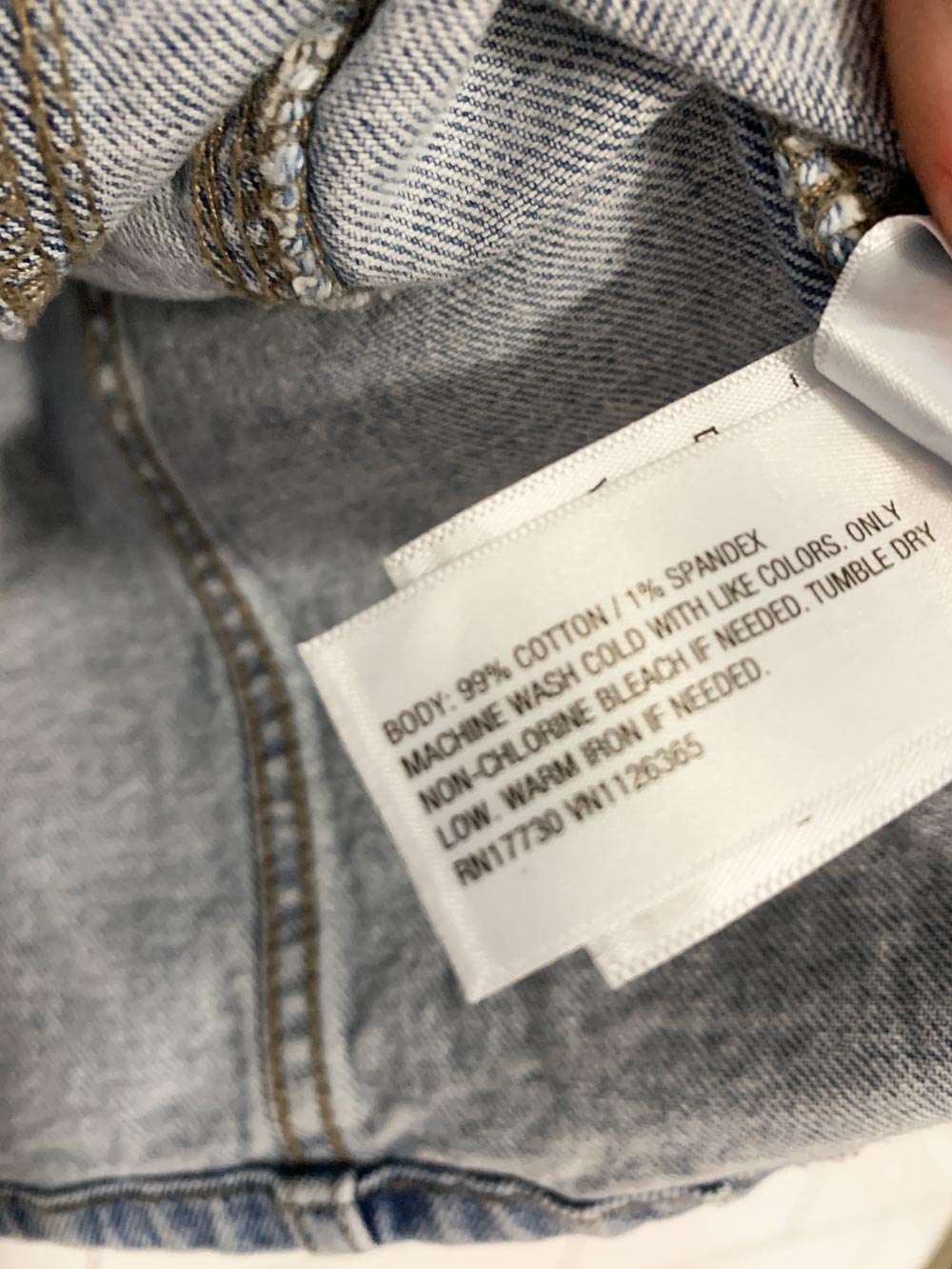 universal thread full button denim vest top