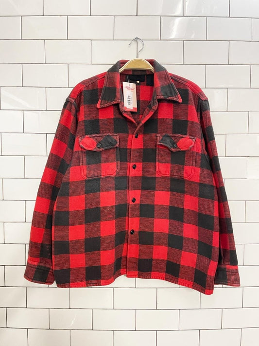 vintage champion buffalo plaid shirt jacket - good market thrift store