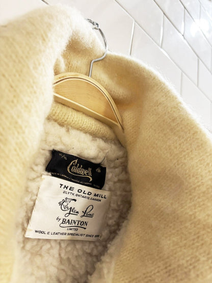 vintage 80s caldwell 100% wool sherpa - lined jacket | bainton | woolrich - good market thrift store