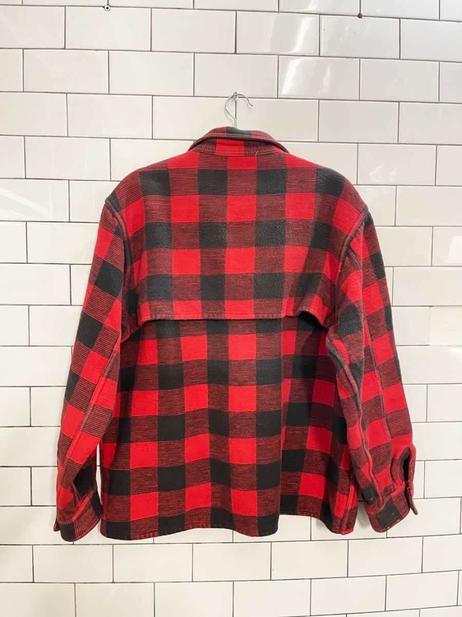 vintage champion buffalo plaid shirt jacket - good market thrift store