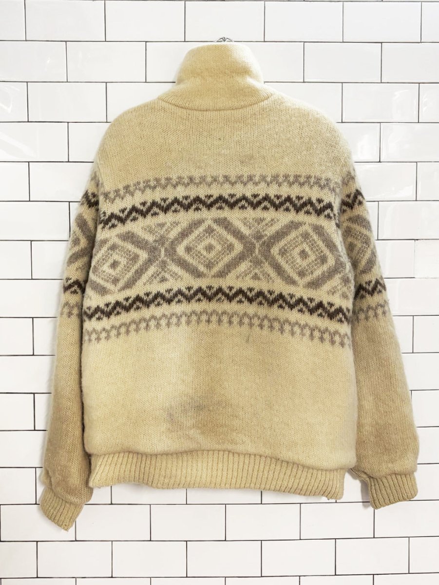 vintage 80s caldwell 100% wool sherpa - lined jacket | bainton | woolrich - good market thrift store