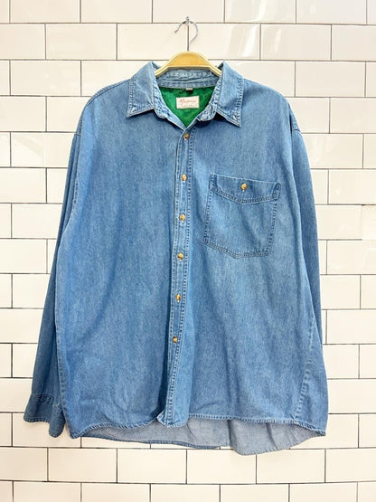 vintage margeaux casual denim shirt - good market thrift store