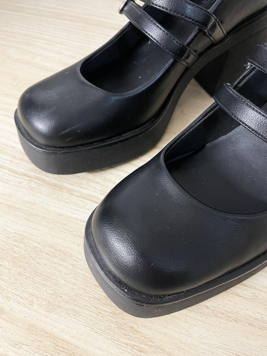 spring 2025 monroe block heel mary jane loafers - good market thrift store