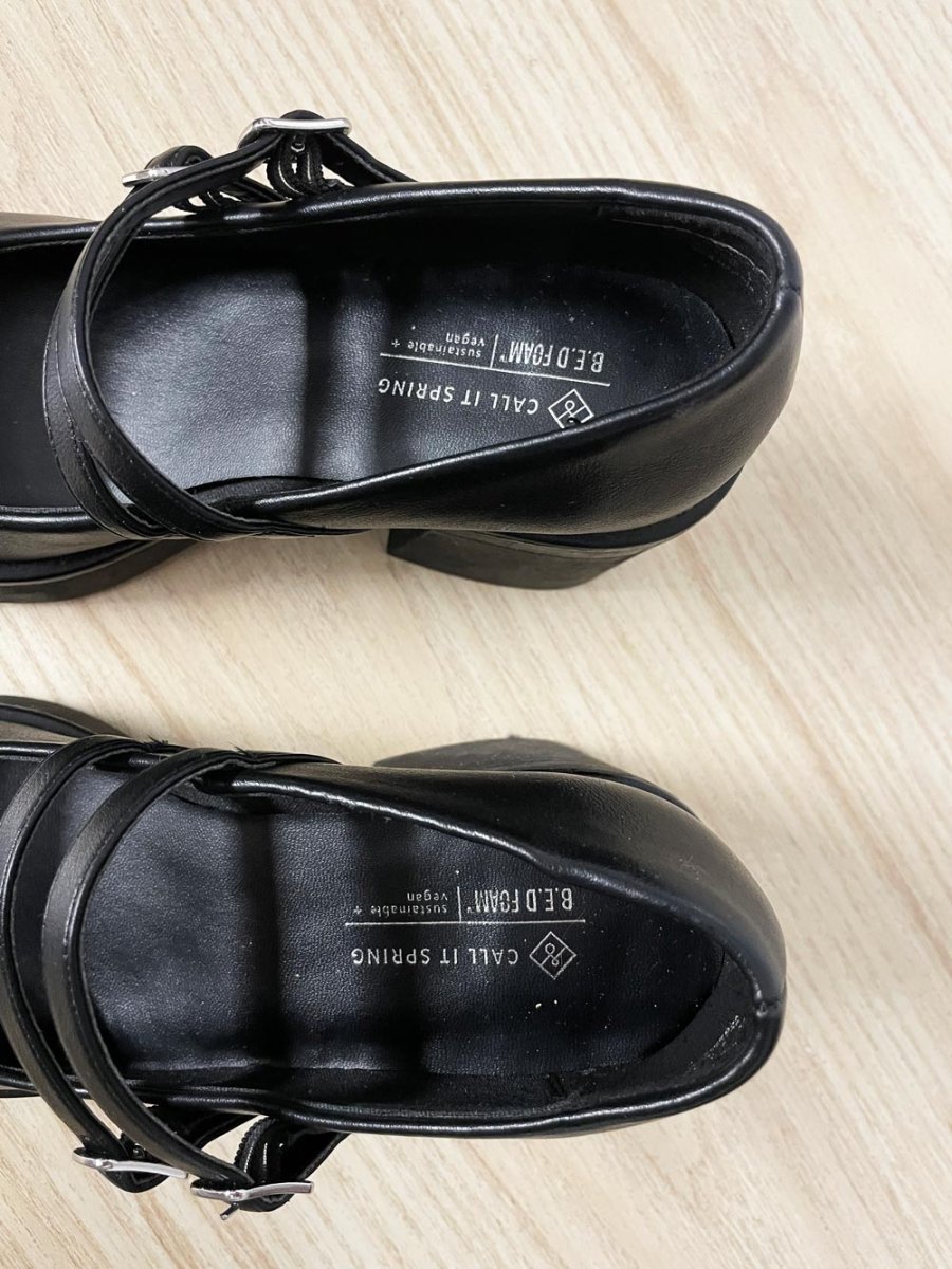 spring 2025 monroe block heel mary jane loafers - good market thrift store