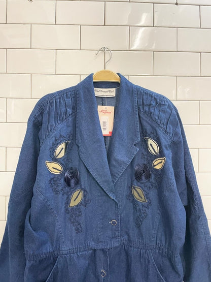 vintage the french fact embellished denin dress - good market thrift store