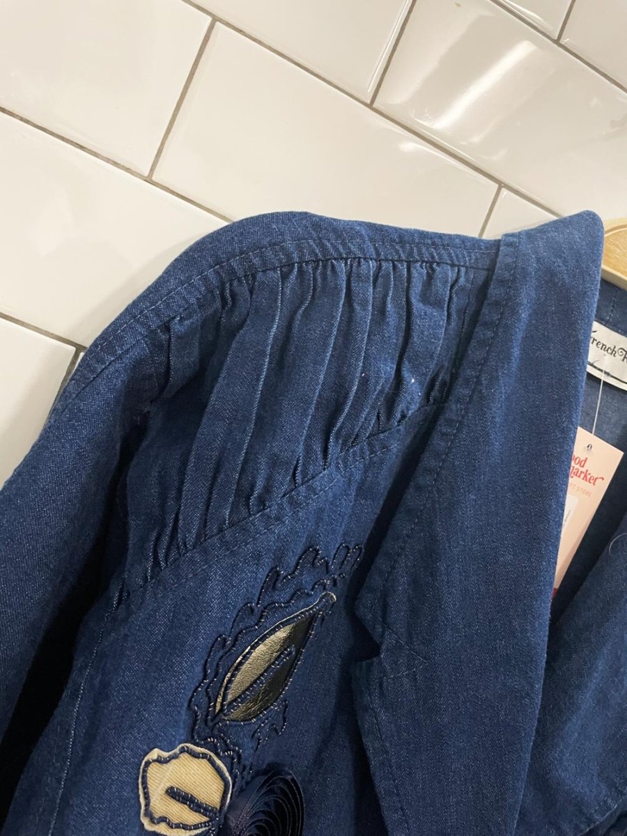 vintage the french fact embellished denin dress - good market thrift store