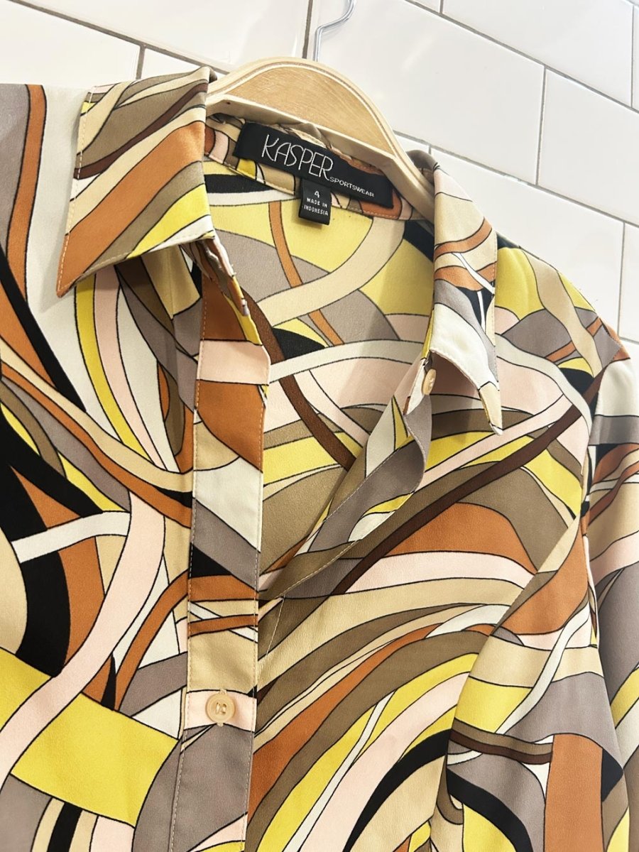 vintage 90s kasper retro graphic shirt - good market thrift store