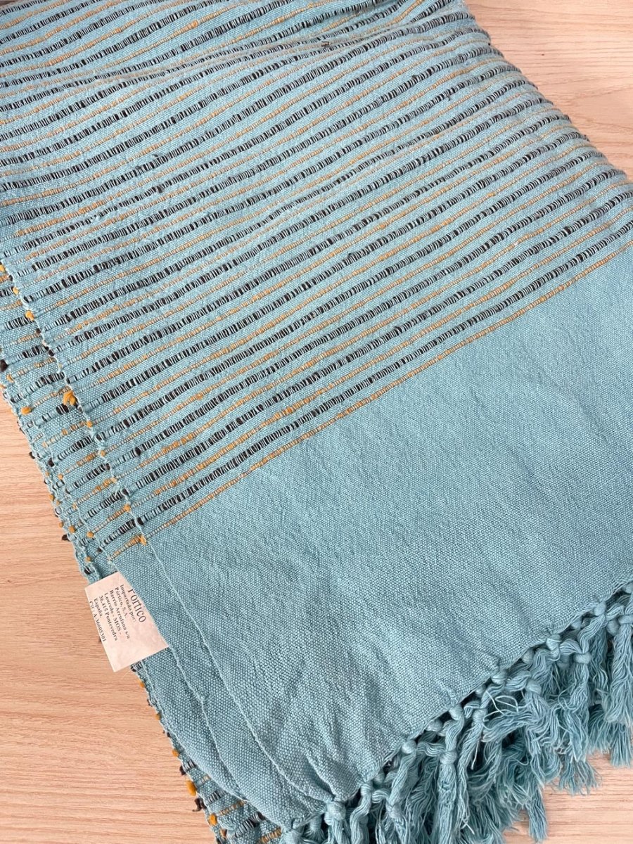 boho made in india woven throw blanket - good market thrift store