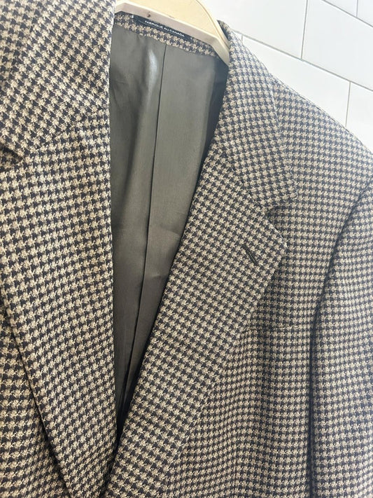 vintage 80s shortens houndstooth wool blazer - good market thrift store
