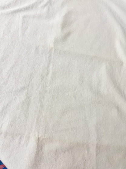 vintage embroidered garden girl lace trim pillow case - good market thrift store