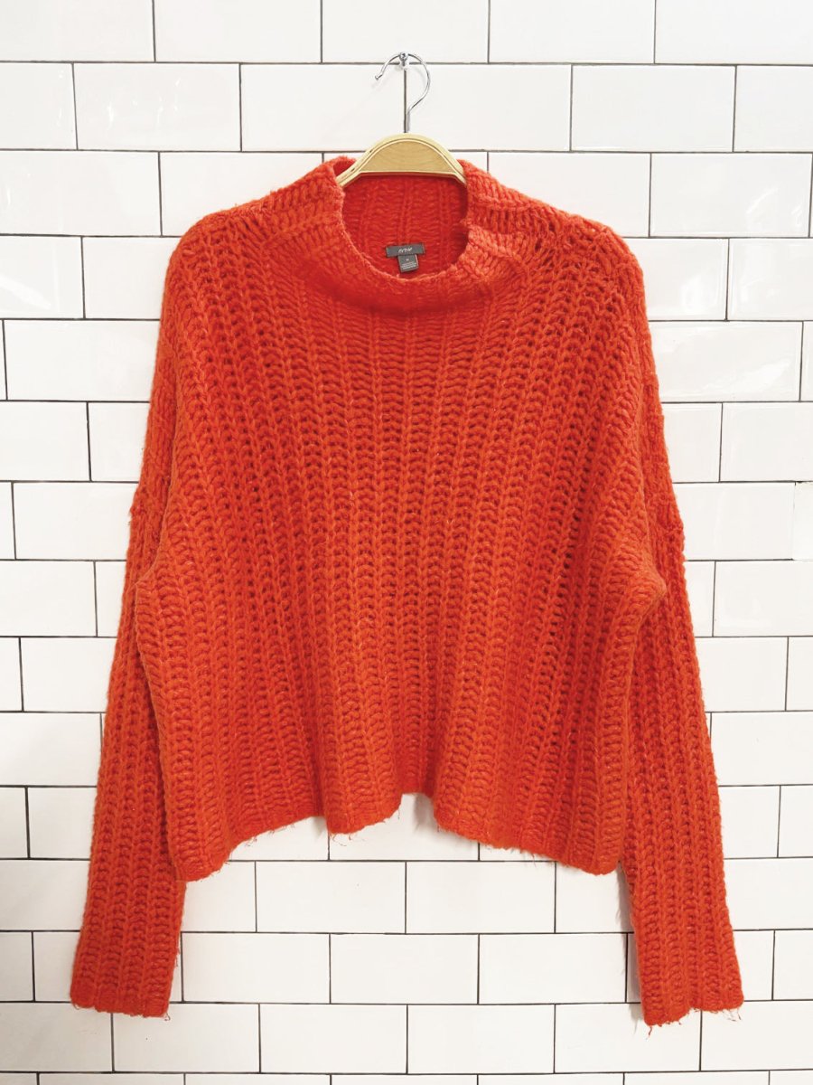 aerie alpaca - wool blend loose knit oversized sweater - good market thrift store