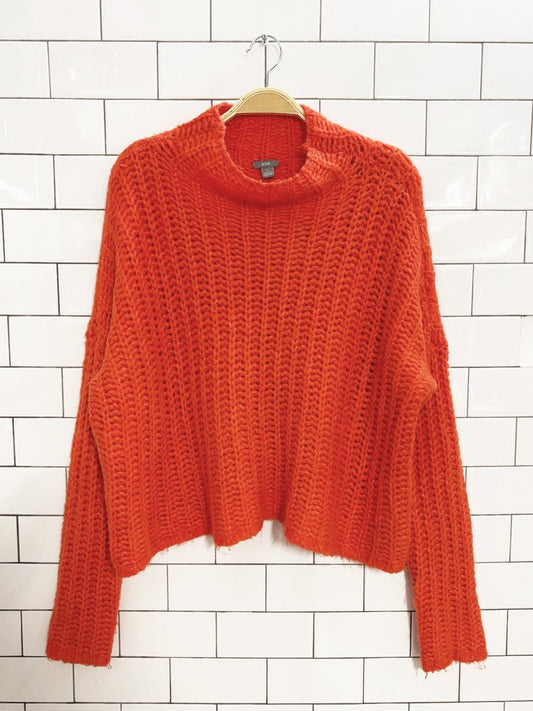 aerie alpaca - wool blend loose knit oversized sweater - good market thrift store