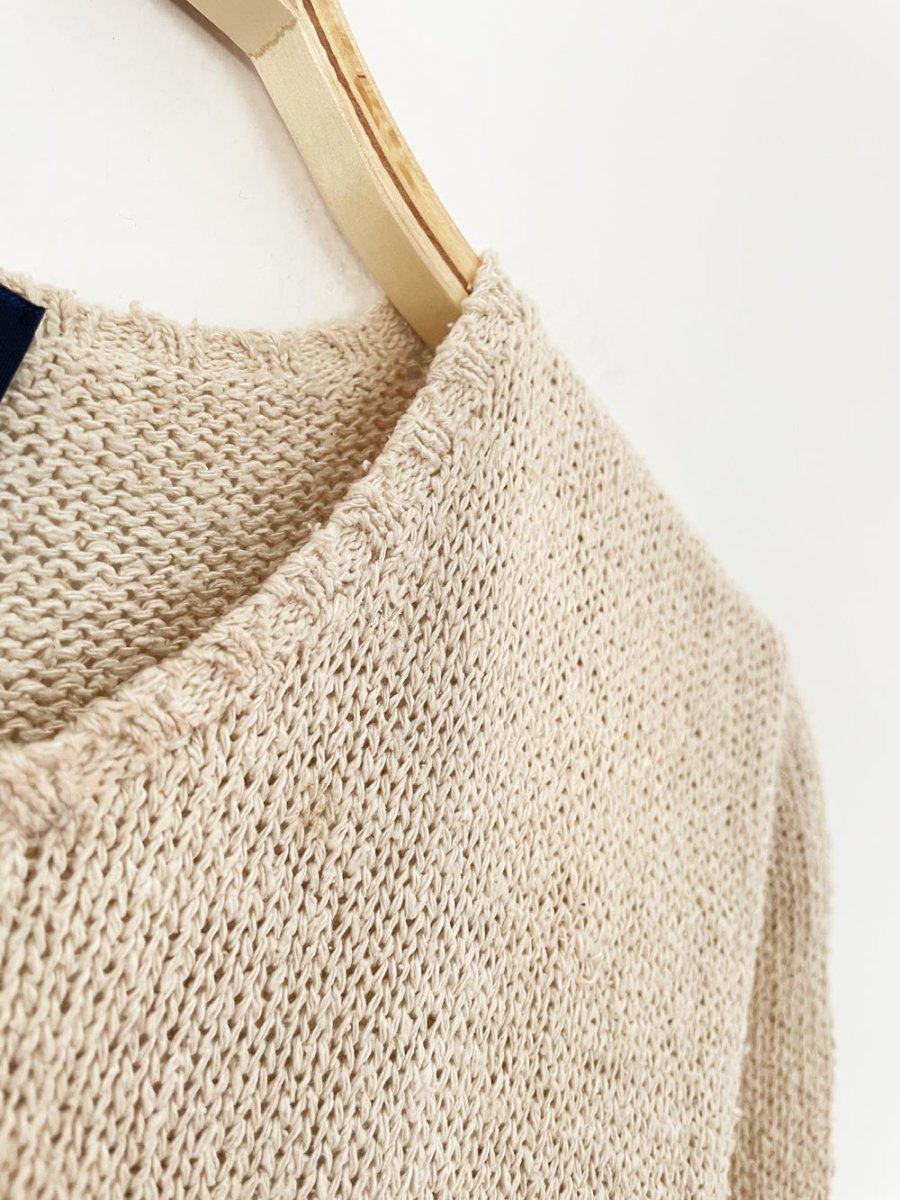 vintage 90s ralph lauren 100% silk knit top | blue label - good market thrift store