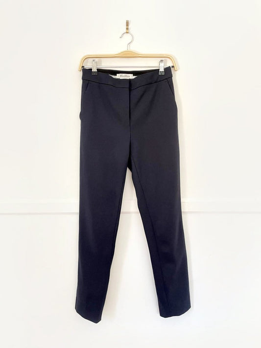 max mara stretch slim tapered flat front trouser - good market thrift store