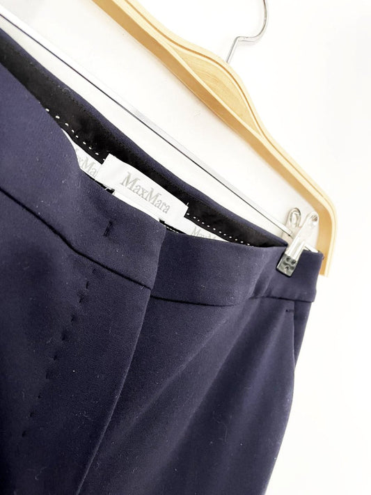 max mara stretch slim tapered flat front trouser - good market thrift store