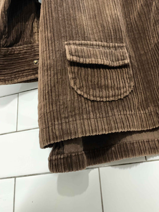 vintage 90s easy wear chunky cord full zip shirt jacket