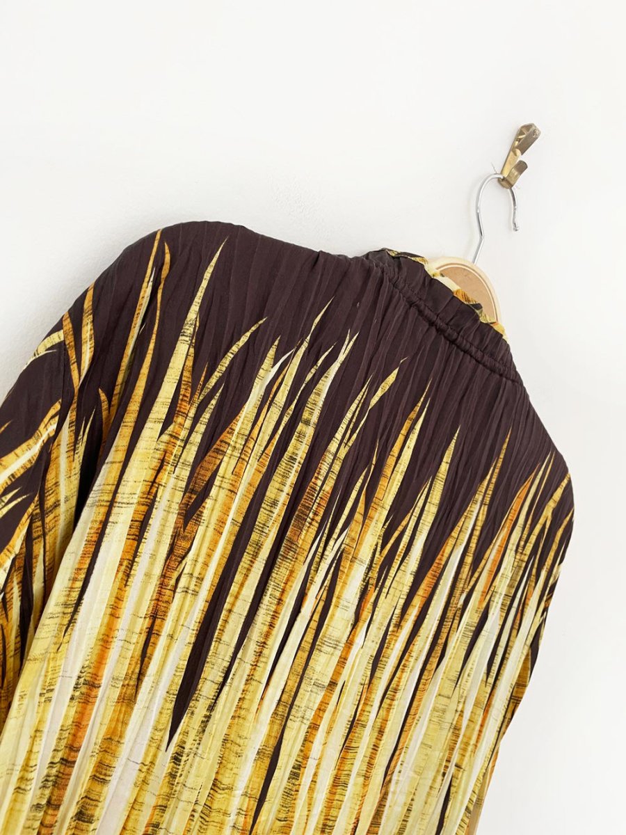 escada sport silk - blend pleated drawstring midi dress - good market thrift store