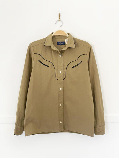 vintage 70s valentino viva piped western shirt | made in USA - good market thrift store