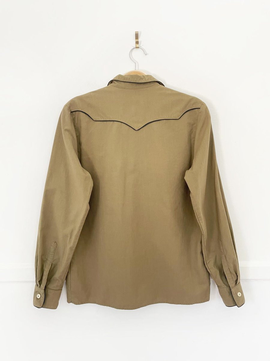 vintage 70s valentino viva piped western shirt | made in USA - good market thrift store