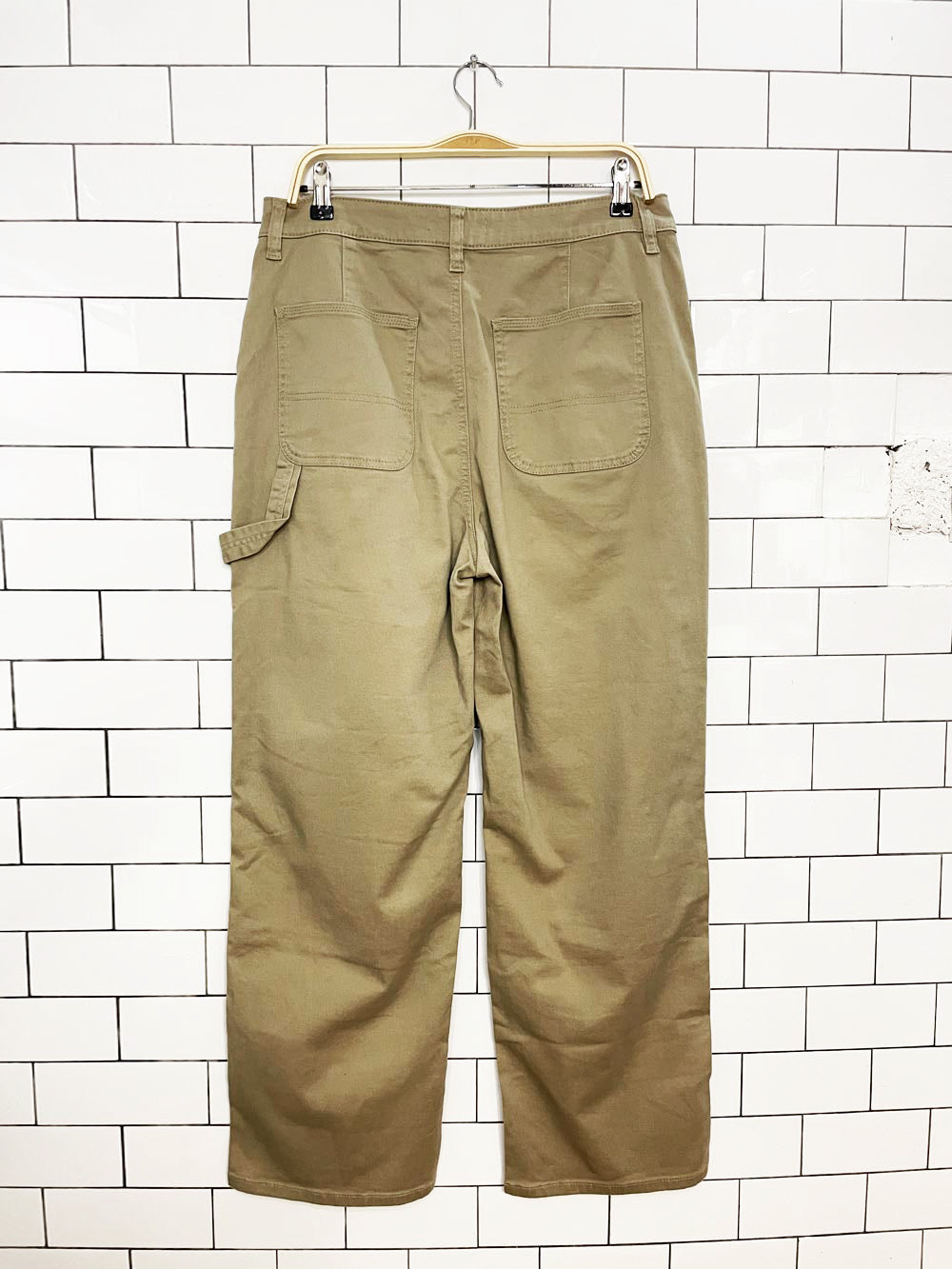 oak + fort double knee twill baggy carptenter pants