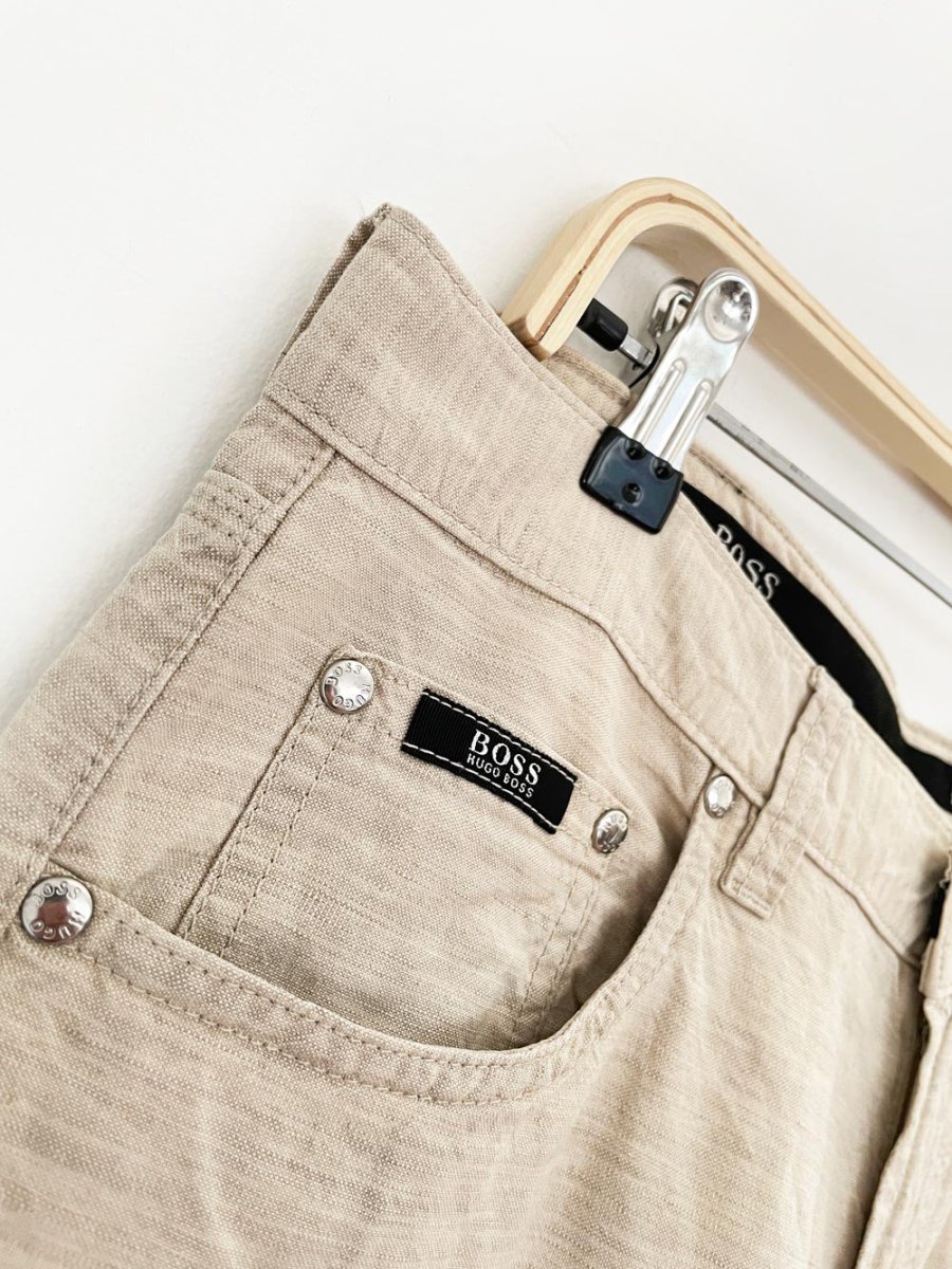 hugo boss alabama linen - blend casual pants - good market thrift store