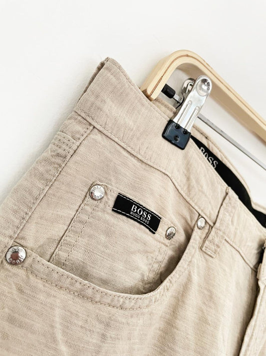 hugo boss alabama linen - blend casual pants - good market thrift store