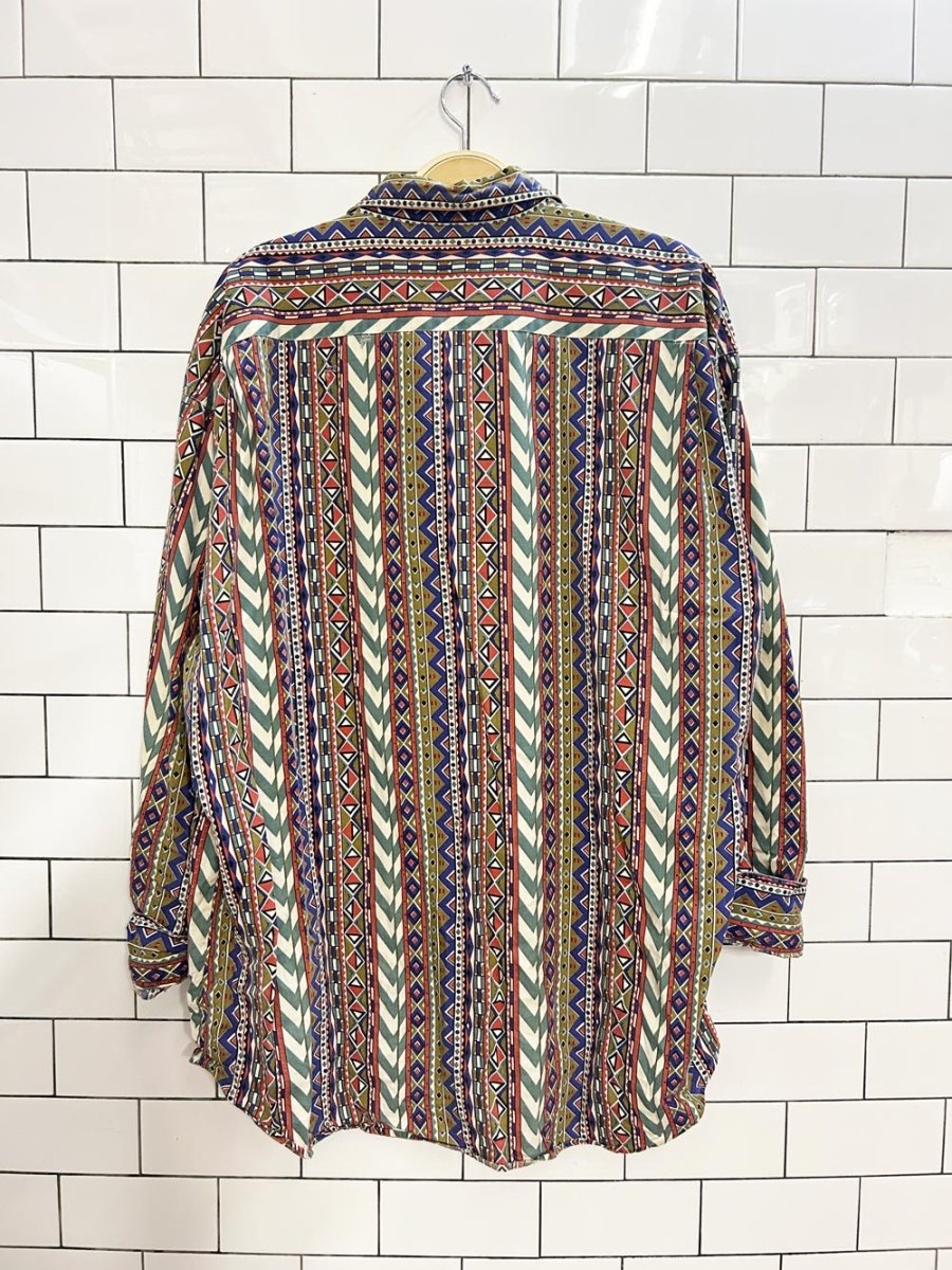 vintage 90s riggins boho cotton shirt - good market thrift store