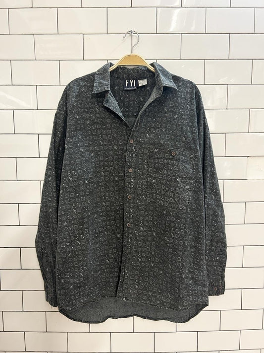 vintage 90s fyi private stock graphic shirt - good market thrift store