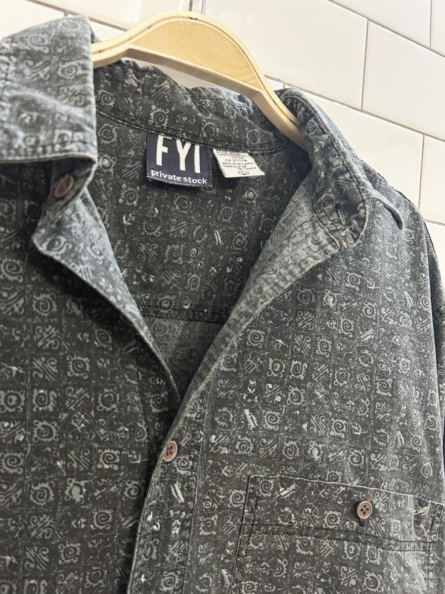 vintage 90s fyi private stock graphic shirt - good market thrift store