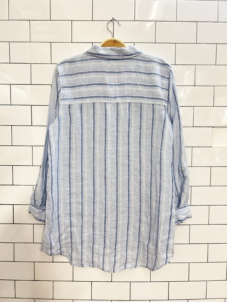 isaac mizrahi oversized linen shirt - good market thrift store