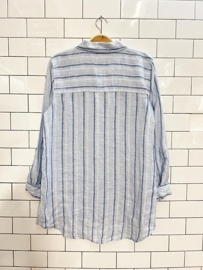 isaac mizrahi oversized linen shirt - good market thrift store