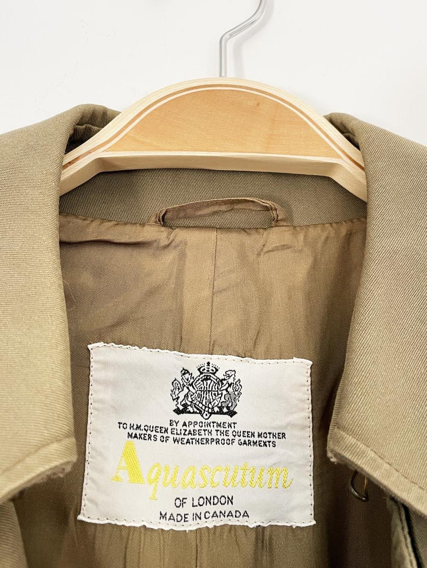 vintage aquascutum aqua 5 classic trench coat - good market thrift store