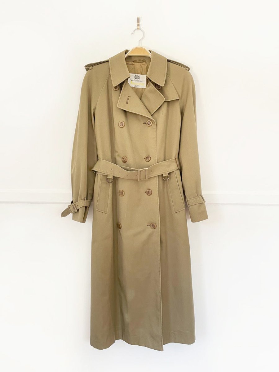 vintage aquascutum aqua 5 classic trench coat - good market thrift store