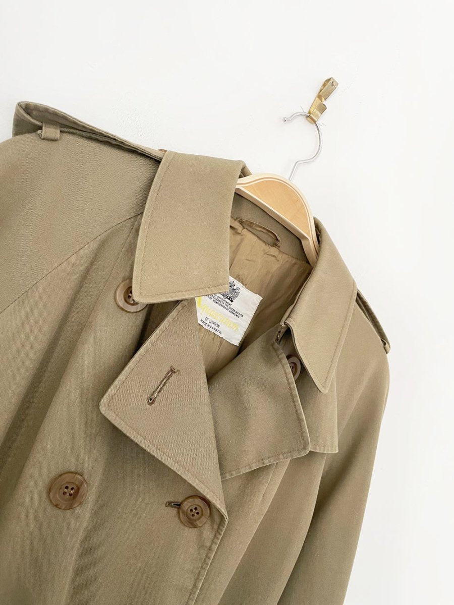 vintage aquascutum aqua 5 classic trench coat - good market thrift store