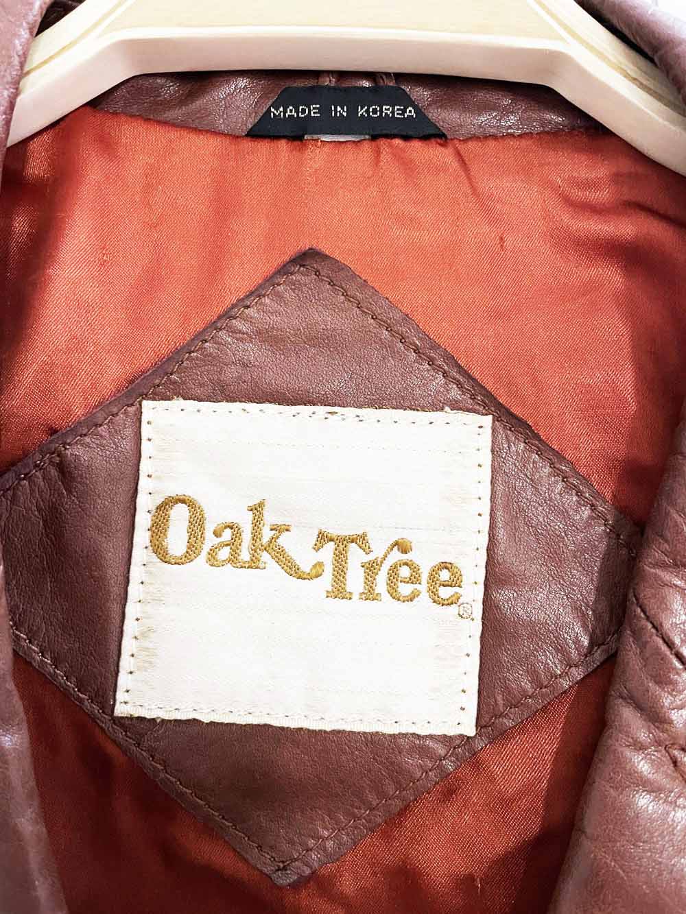vintage 70s oak tree western leather bomber jacket
