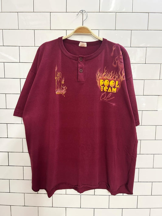 vintage 90s devils pool shirt x dempsey's grill house - good market thrift store