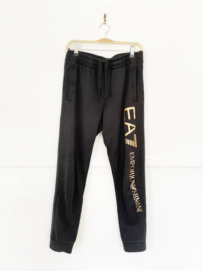 emporio armani 2021 EA7 side logo sweatpants - good market thrift store