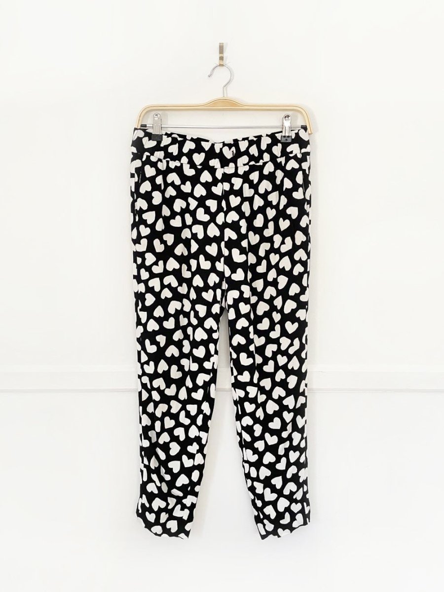 kate spade ria dancing hearts crepe joggers - good market thrift store