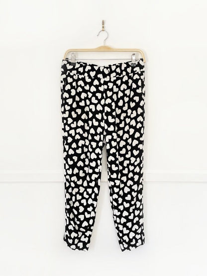 kate spade ria dancing hearts crepe joggers - good market thrift store