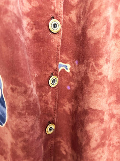 vintage 90s elephant full button midi dress - good market thrift store